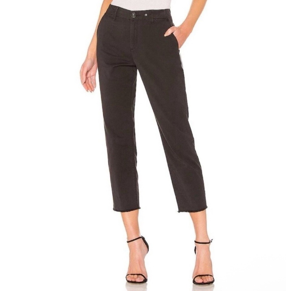 Rag & Bone Size 32 Buckley‎ Chino Raw Hem Pants Faded Black Gray Cotton Blend